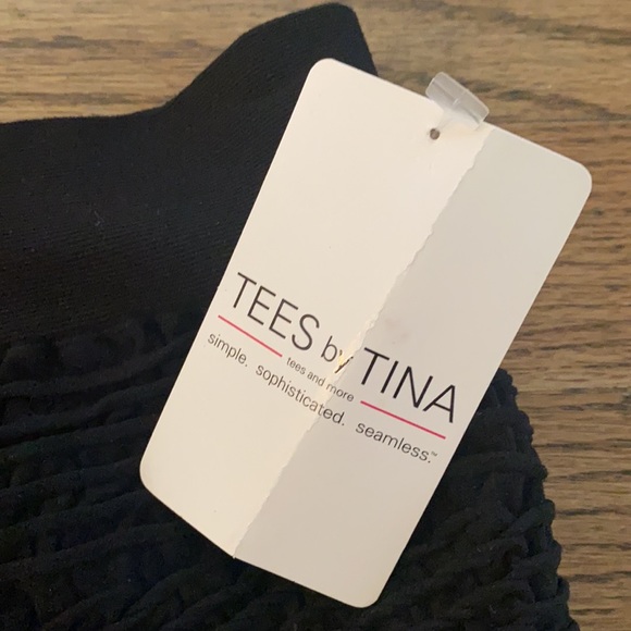 black stretchy textured elastic skirt - Picture 2 of 3